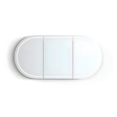 OTTI BONDI WOODLAND OAK LED SHAVING CABINET WITH POWERPOINT 1800X900MM