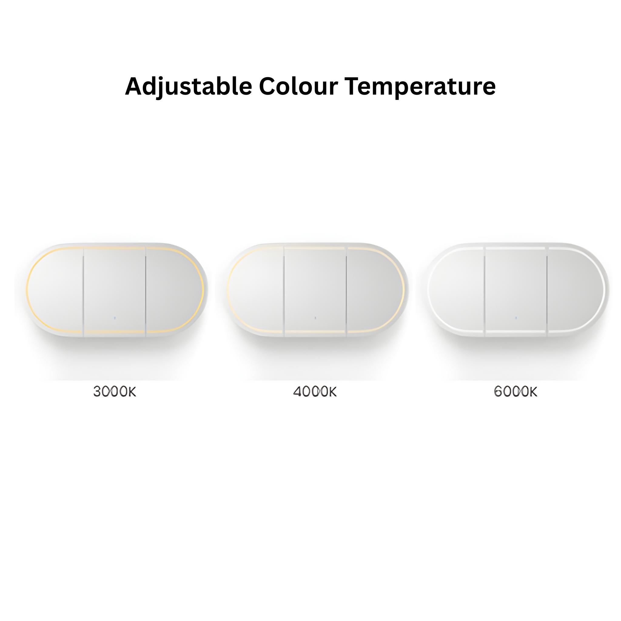 OTTI BONDI NATURAL OAK LED SHAVING CABINET WITH POWERPOINT 1800X900MM