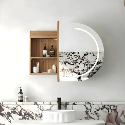 OTTI BONDI WOODLAND OAK LED SHAVING CABINET WITH POWERPOINT 900X600MM