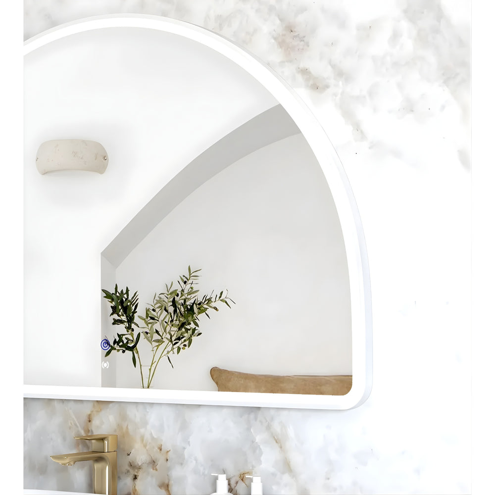 OTTI MOONLIGHT ARCHIE METAL FRAMED TUFFI LED MIRROR WHITE 1500X1000MM