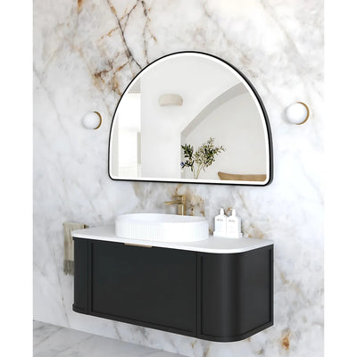 OTTI MOONLIGHT ARCHIE METAL FRAMED LED MIRROR BLACK 1200X800MM