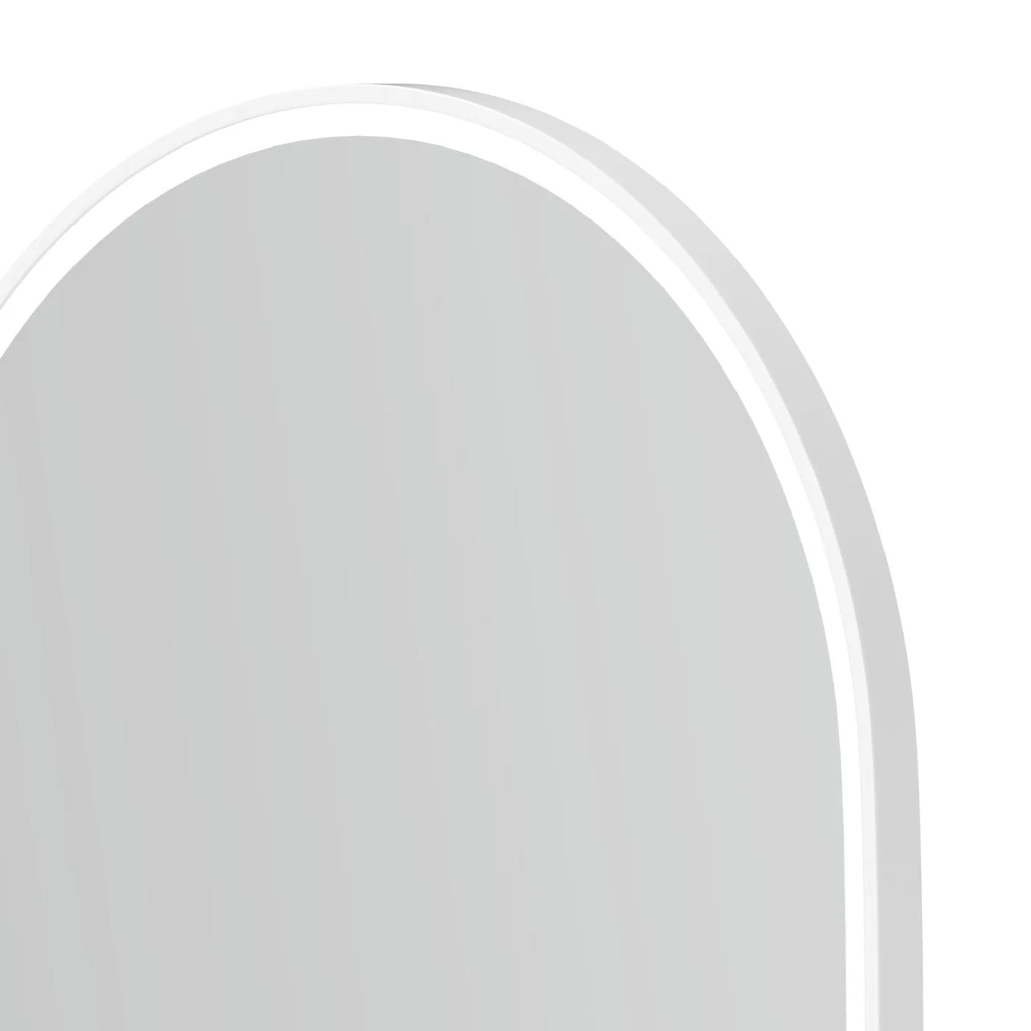 OTTI NOOSA METAL FRAMED LED MIRROR MATTE WHITE 450X900MM