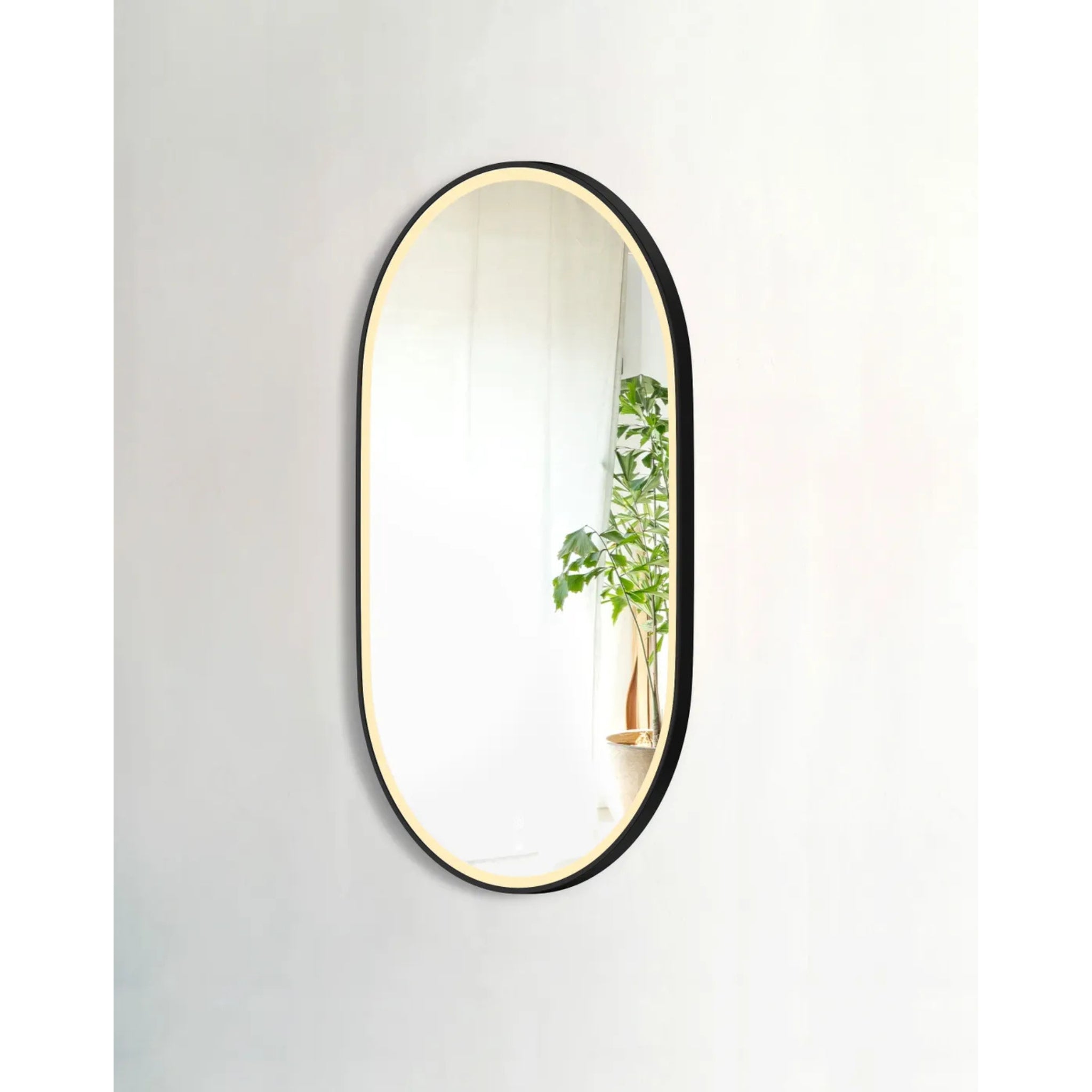 OTTI NOOSA METAL FRAMED LED MIRROR MATTE BLACK 750X1200MM