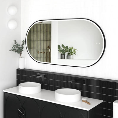 OTTI NOOSA FRAMED LED MIRROR MATTE BLACK 750X1500MM