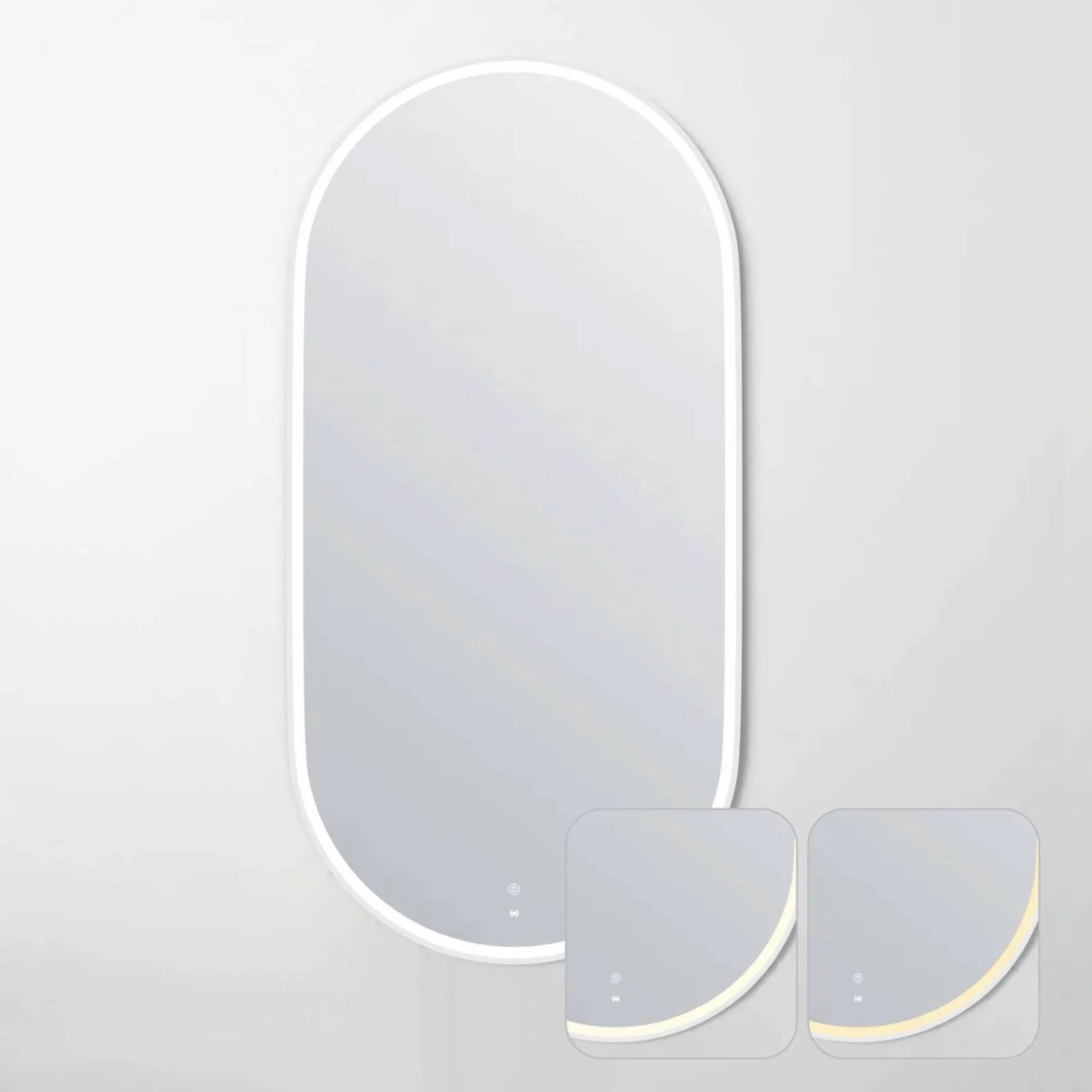 OTTI NOOSA FRAMED LED MIRROR MATTE WHITE 750X1500MM