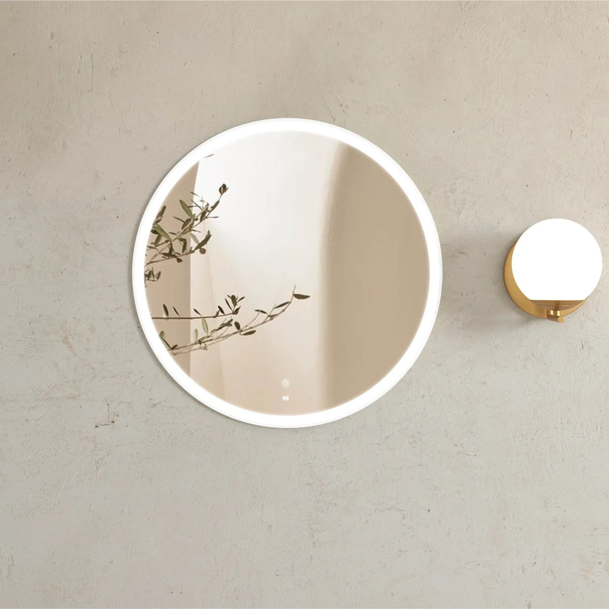 OTTI BONDI METAL FRAMED LED MIRROR WHITE 800X800MM