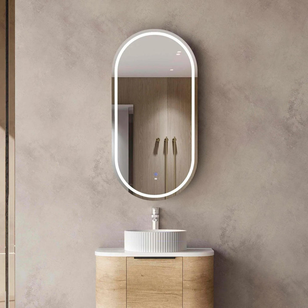 OTTI NOOSA NATURAL OAK LED SHAVING CABINET WITH POWERPOINT 450X900MM