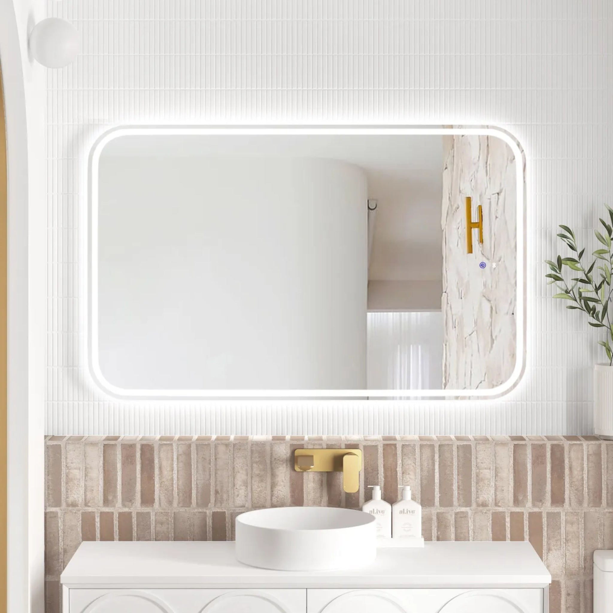 OTTI NEWPORT FRAMELESS LED MIRROR 750X1200MM