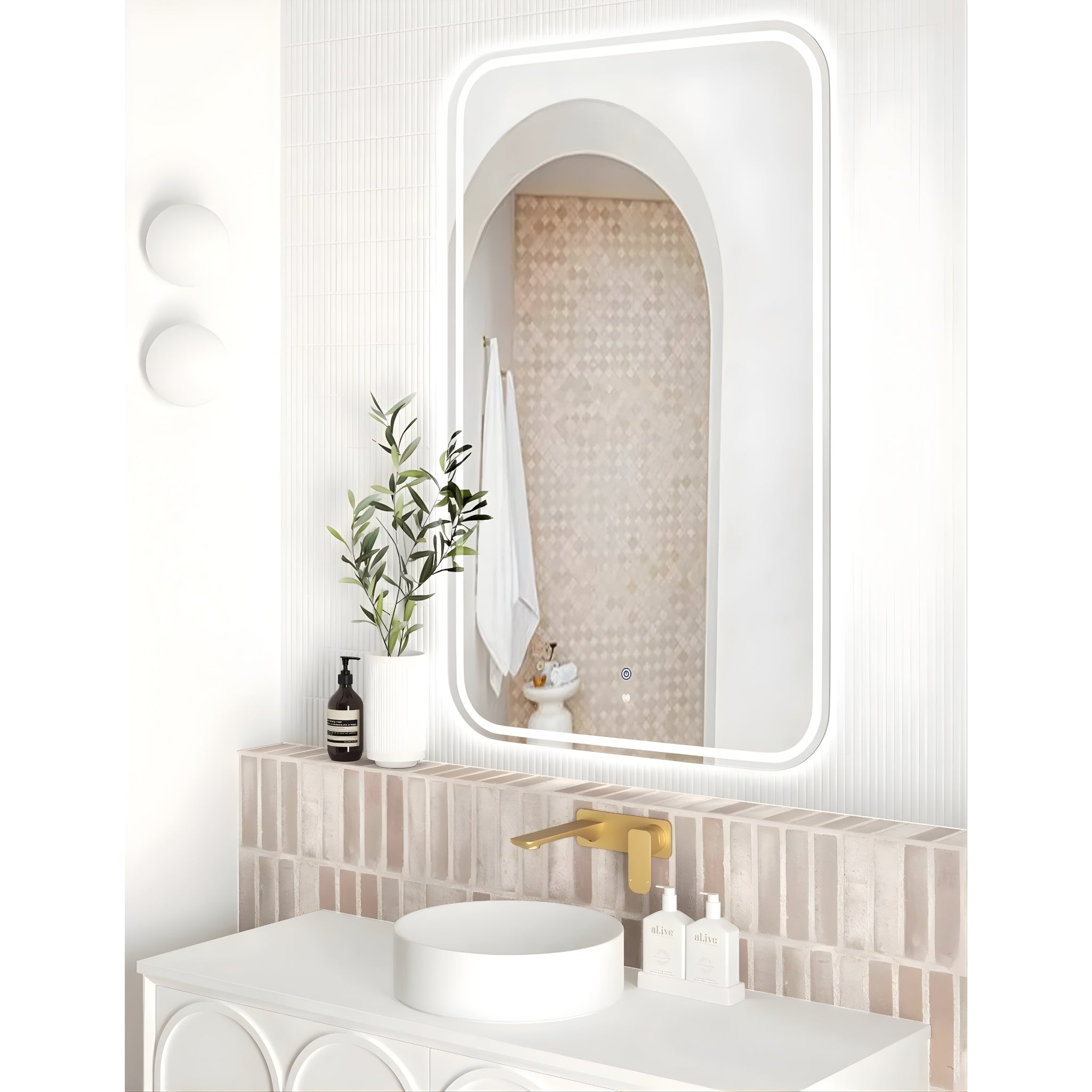 OTTI NEWPORT FRAMELESS LED MIRROR 750X1200MM