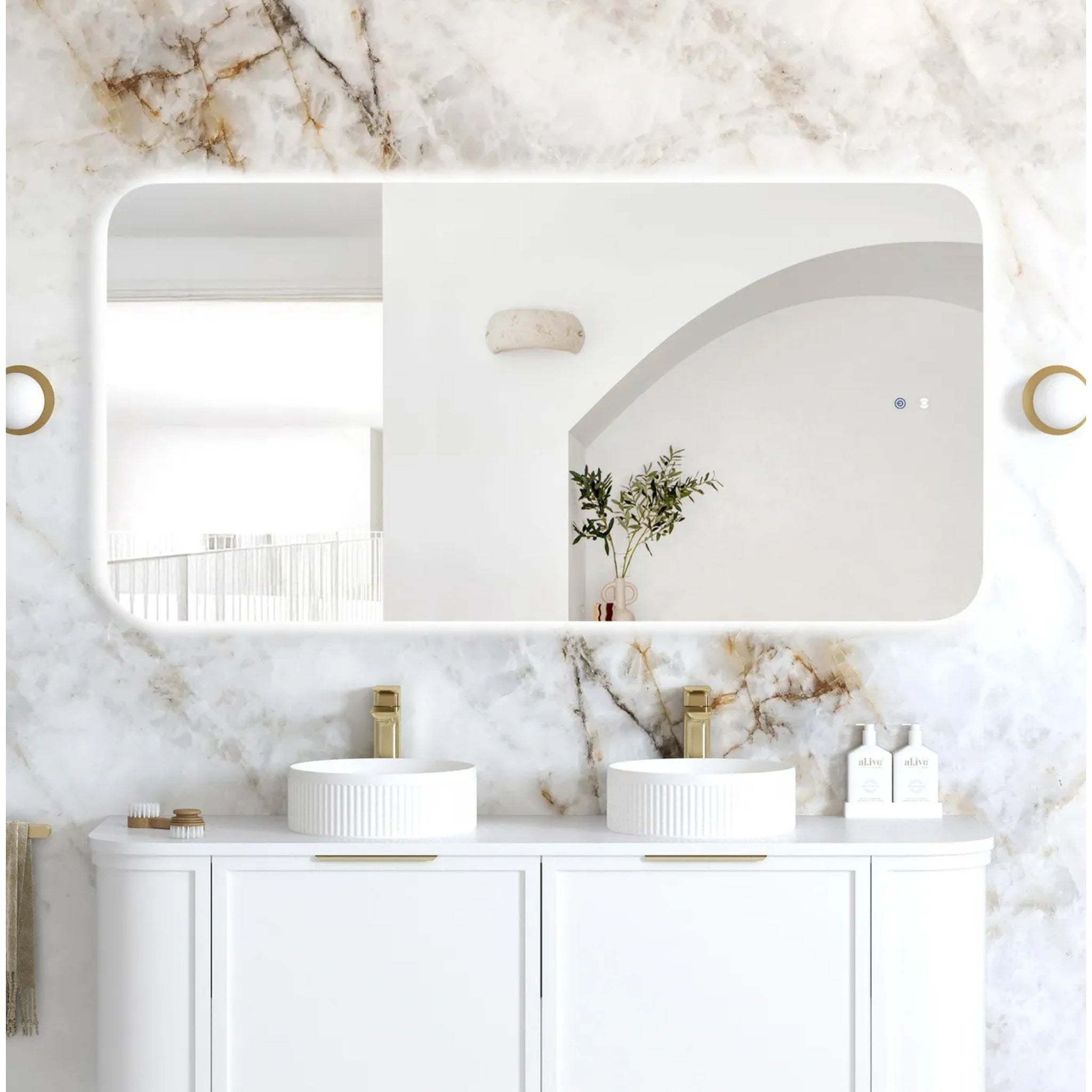OTTI NEWPORT FRAMELESS TUFFI LED MIRROR 1500X750MM