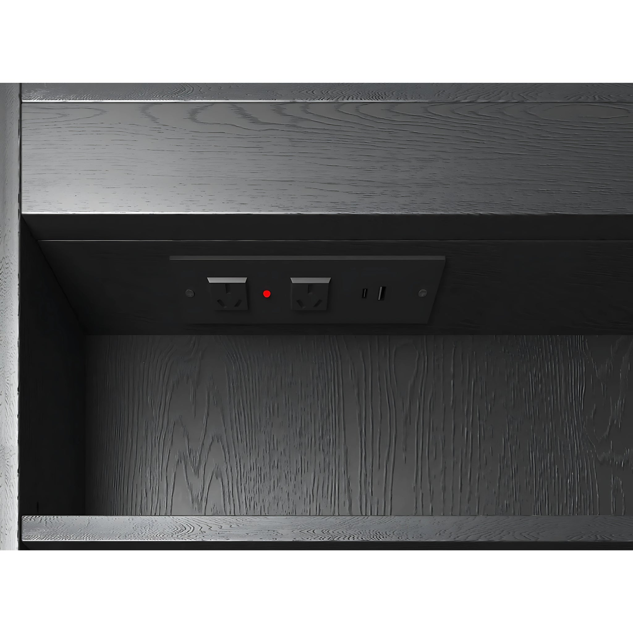 OTTI NEWPORT BLACK OAK LED SHAVING CABINET WITH POWERPOINT 1500X750MM