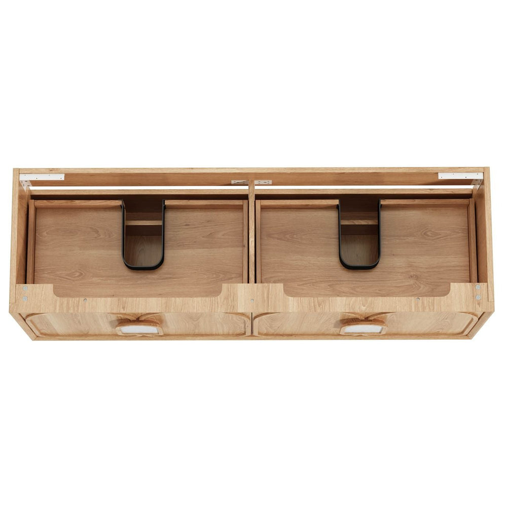 OTTI LAGUNA MARK II WOODLAND OAK 1500MM DOUBLE BOWL WALL HUNG VANITY