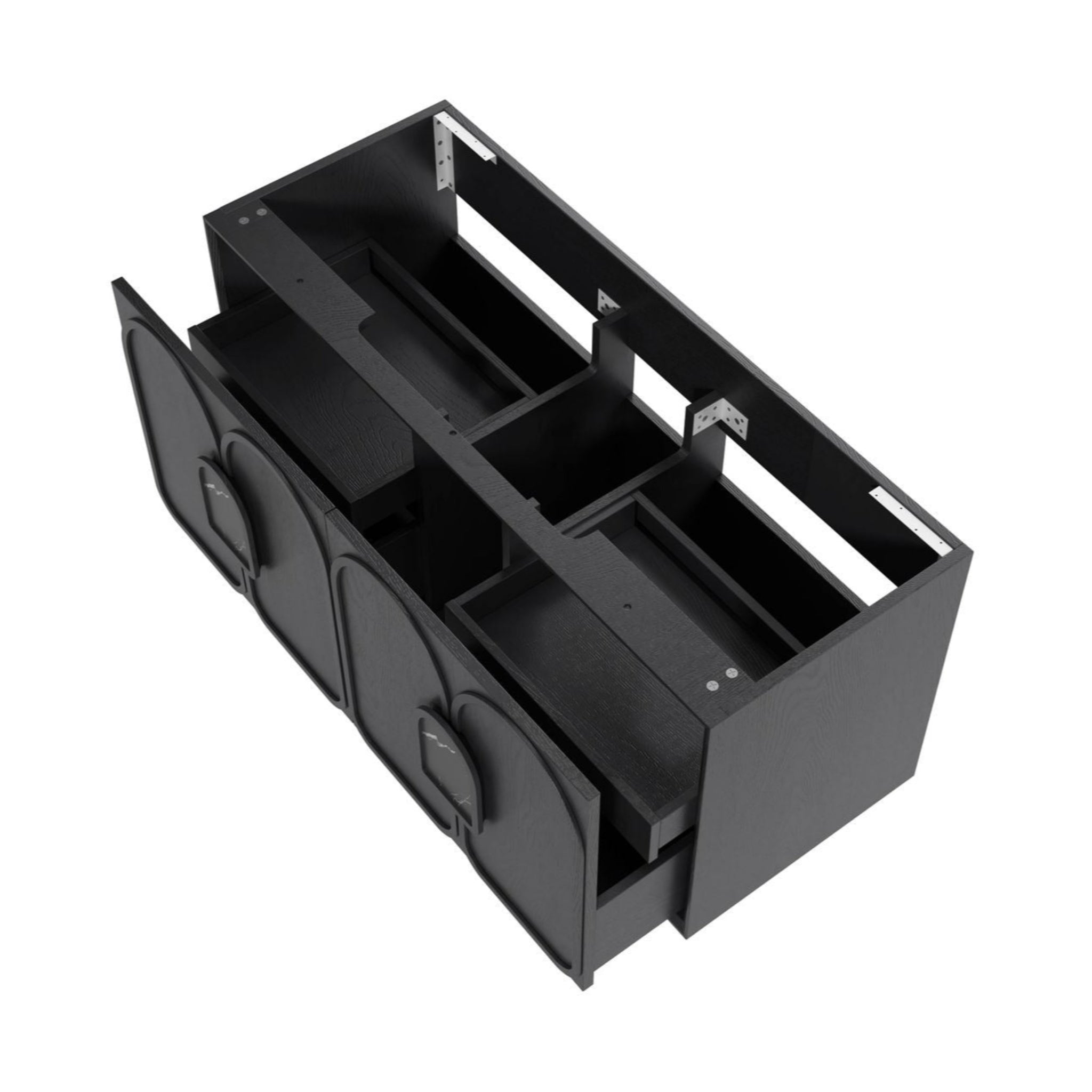 OTTI LAGUNA MARK II BLACK OAK 1200MM SINGLE BOWL WALL HUNG VANITY