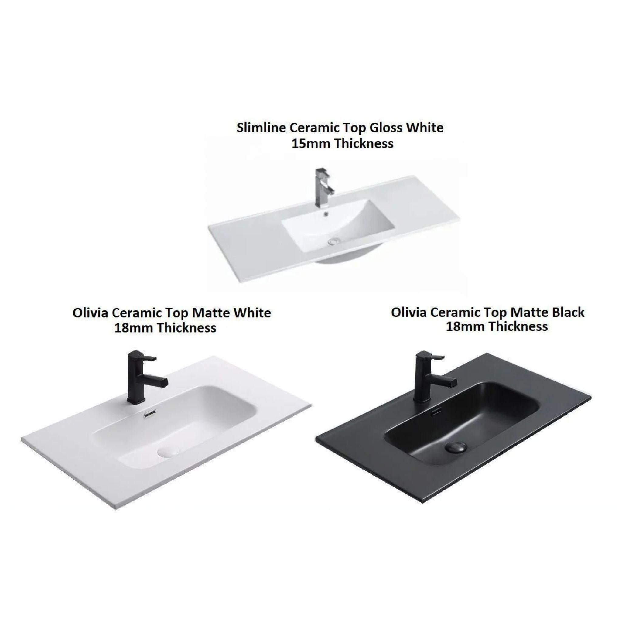 OTTI LAGUNA MARK II MATTE WHITE 1200MM SINGLE BOWL WALL HUNG VANITY