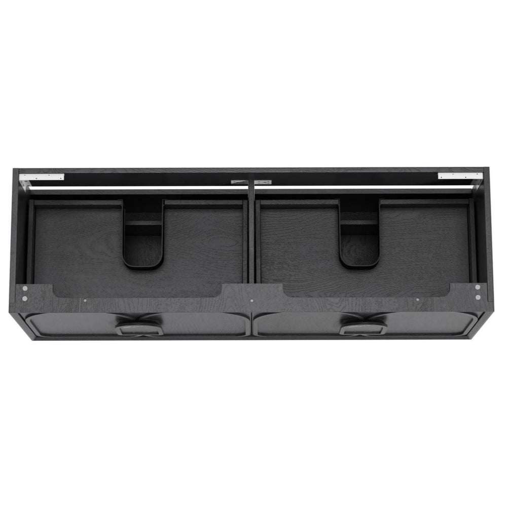 OTTI LAGUNA MARK II BLACK OAK 1500MM DOUBLE BOWL WALL HUNG VANITY