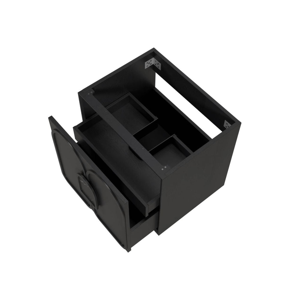 OTTI LAGUNA MARK II BLACK OAK 600MM SINGLE BOWL WALL HUNG VANITY