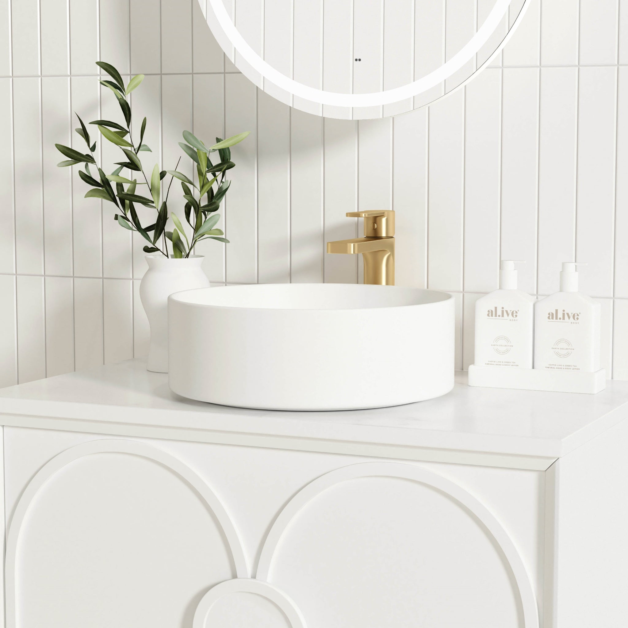 OTTI LAGUNA MARK II MATTE WHITE 600MM SINGLE BOWL WALL HUNG VANITY