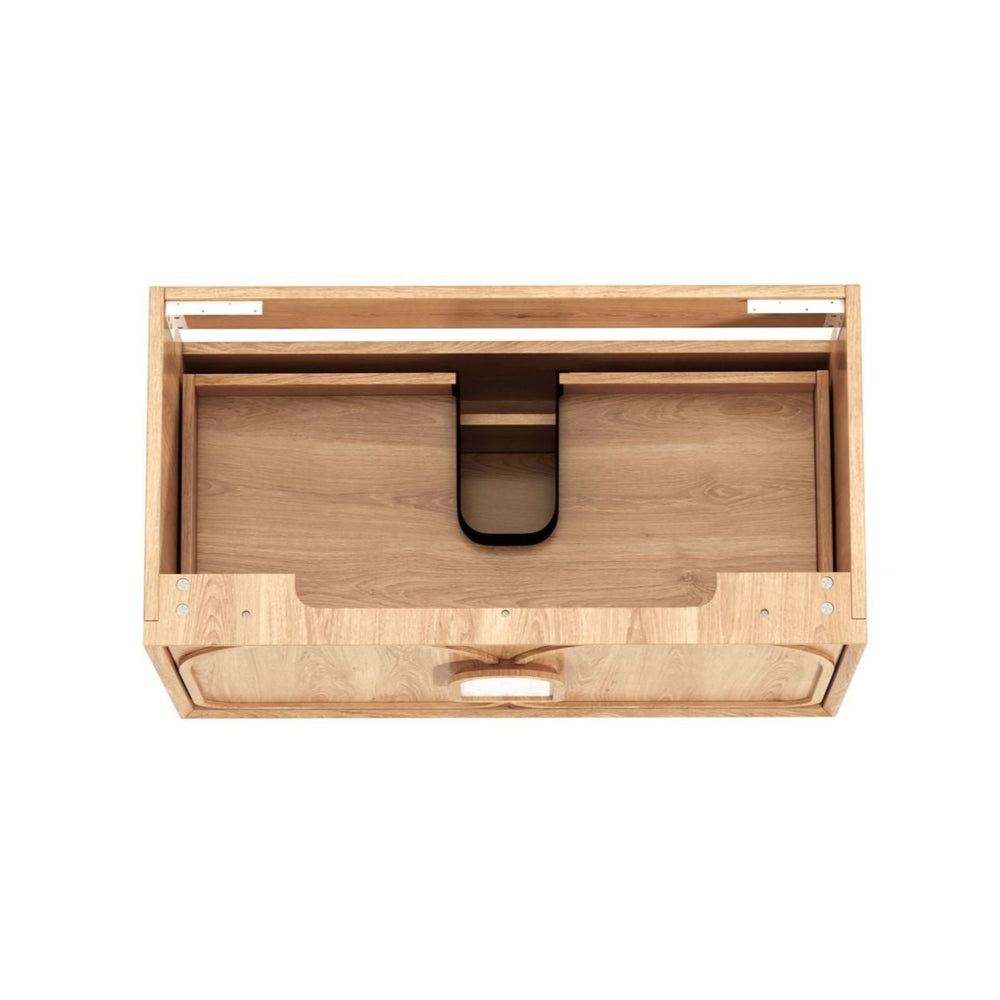 OTTI LAGUNA MARK II WOODLAND OAK 900MM SINGLE BOWL WALL HUNG VANITY