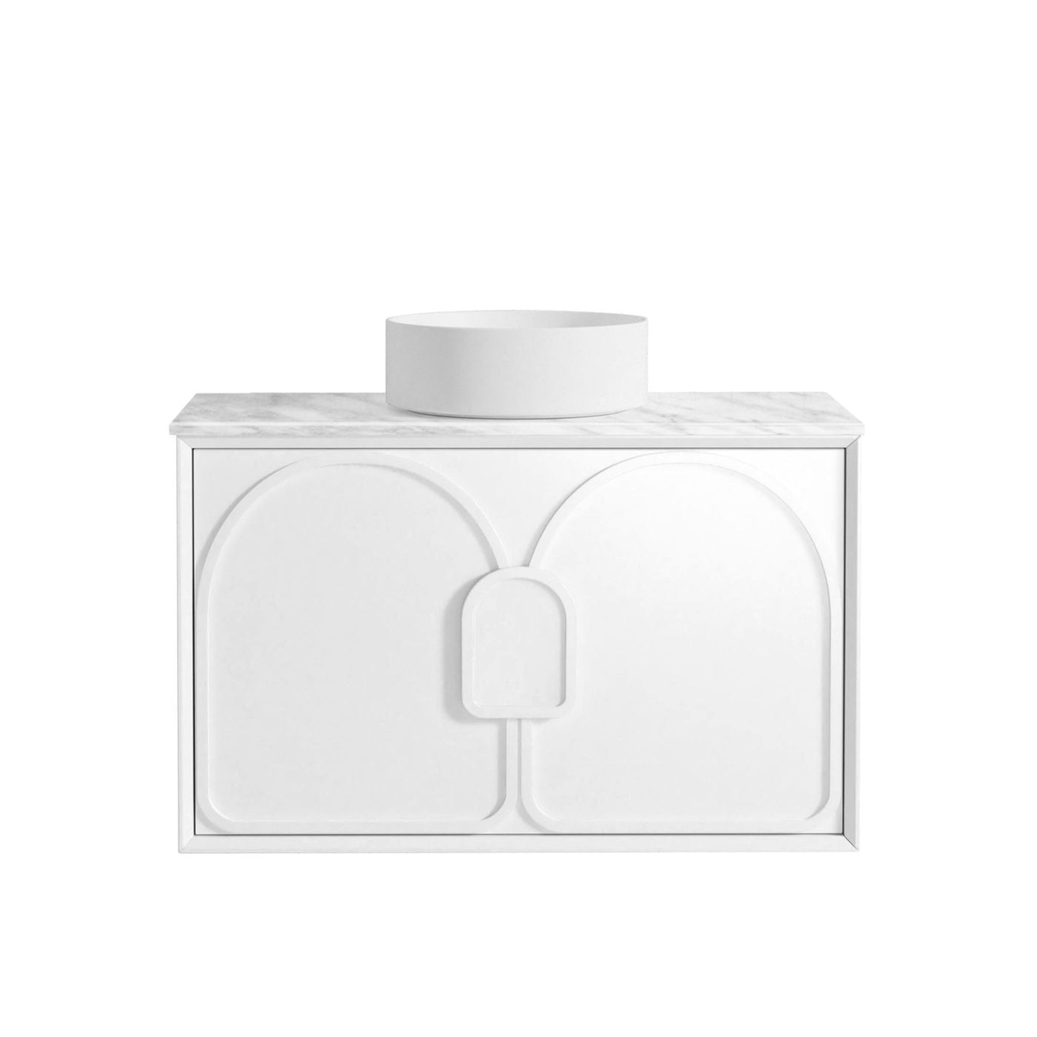 OTTI LAGUNA MARK II MATTE WHITE 900MM SINGLE BOWL WALL HUNG VANITY