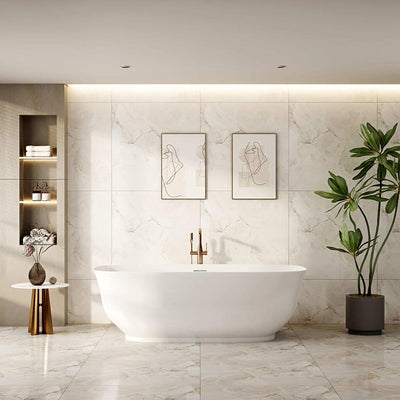 MERCIO LIBRA FREESTANDING BATHTUB GLOSS WHITE 1700MM