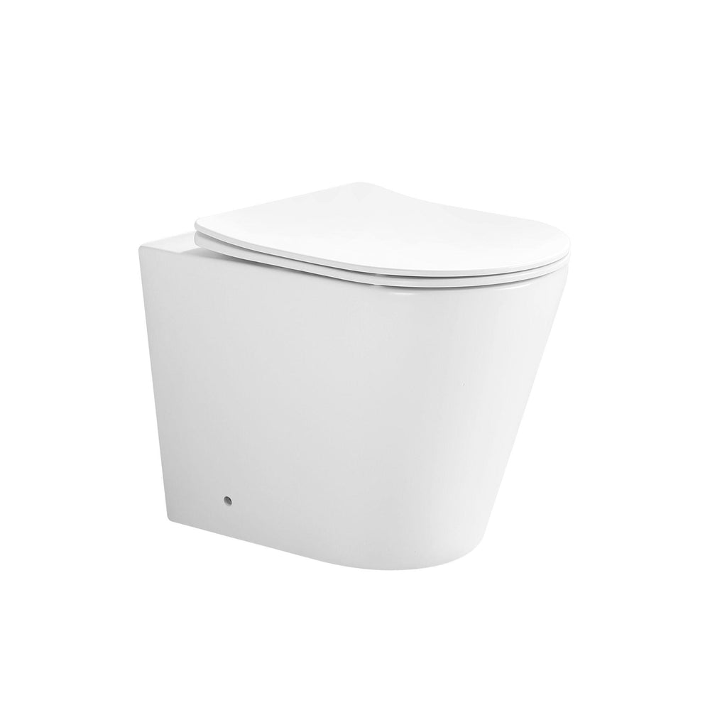 LUKKA ACADIA TORNADO RIMLESS WALL FACED FLOOR PAN MATTE WHITE