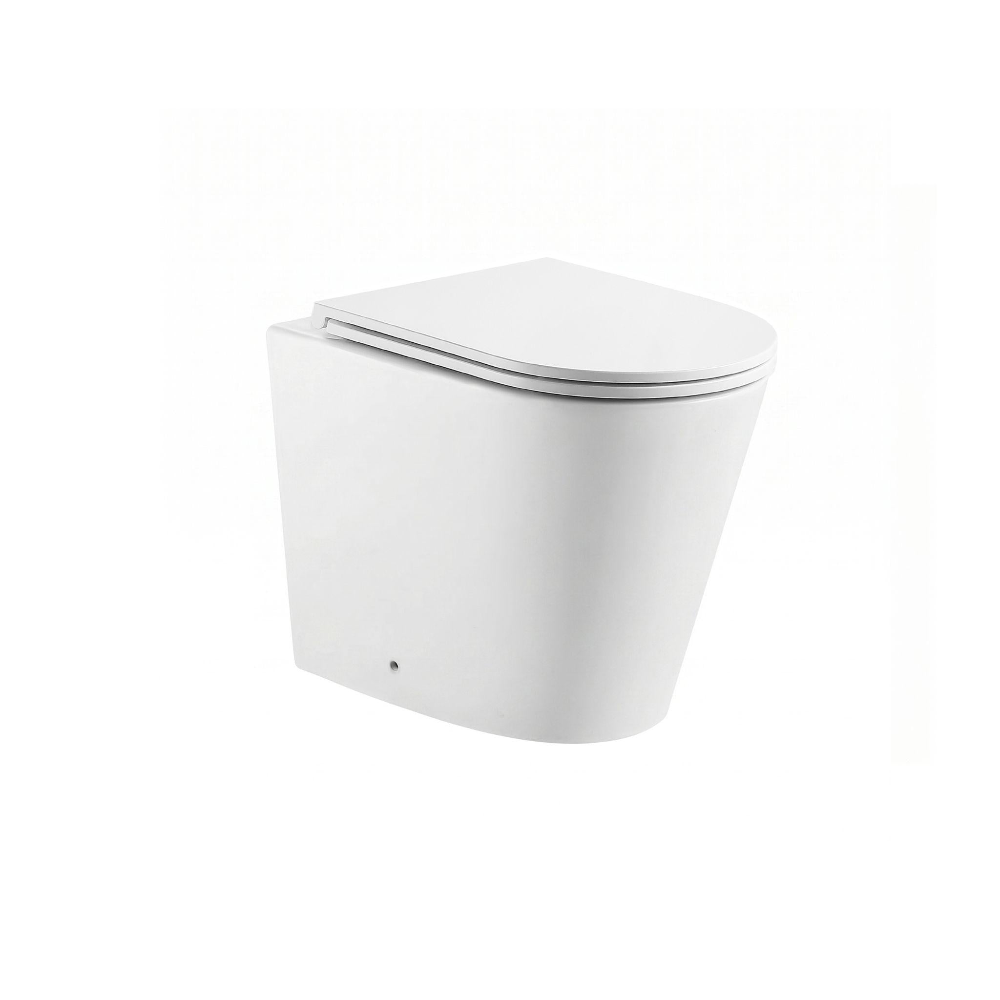 LUKKA AGENA RIMLESS WALL FACED FLOOR PAN GLOSS WHITE