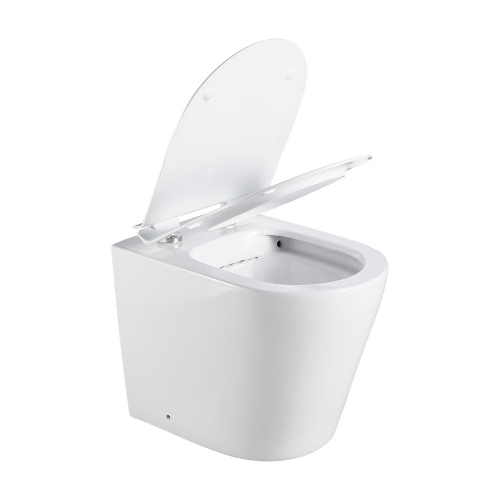 LUKKA AGENA RIMLESS WALL FACED FLOOR PAN GLOSS WHITE