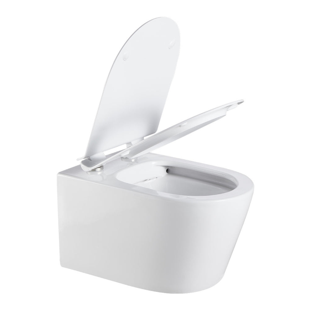 LUKKA AGENA RIMLESS WALL HUNG PAN WHITE