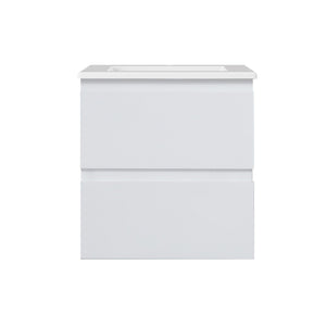 LUKKA ALPHA GLOSS WHITE 750MM SINGLE BOWL WALL HUNG VANITY