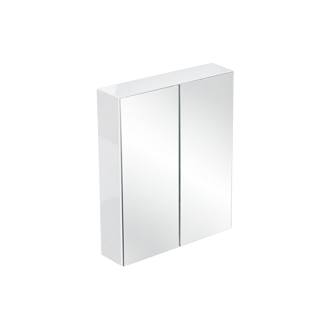 LUKKA ALPHA GLOSS WHITE PVC SHAVING CABINET 600X750MM