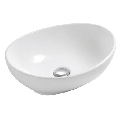 LUKKA BIRCH ABOVE COUNTER BASIN GLOSS WHITE 410MM