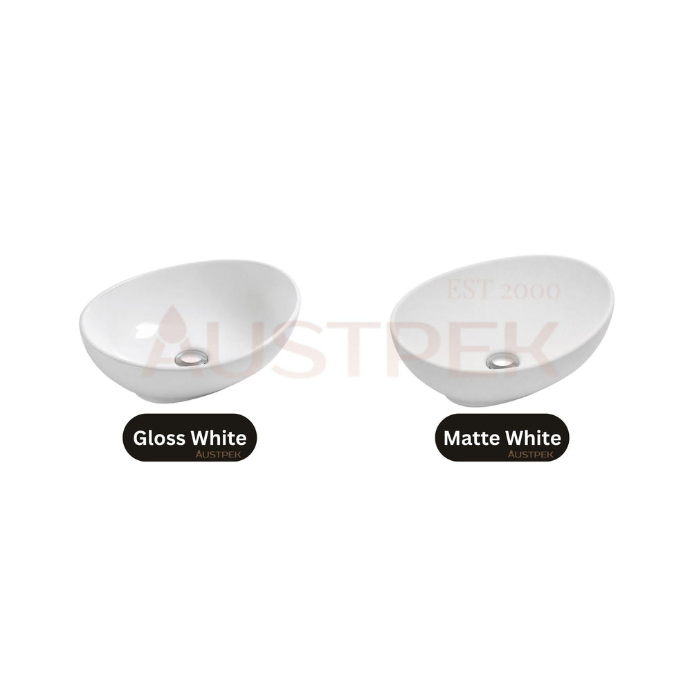 LUKKA BIRCH ABOVE COUNTER BASIN MATTE WHITE 410MM