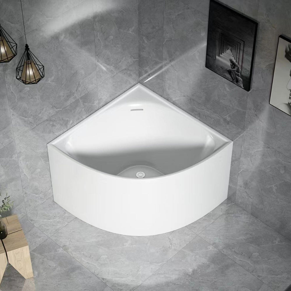 LUKKA BINGIE MINI SKIRT CORNER BATHTUB OVERFLOW GLOSS WHITE 1000MM