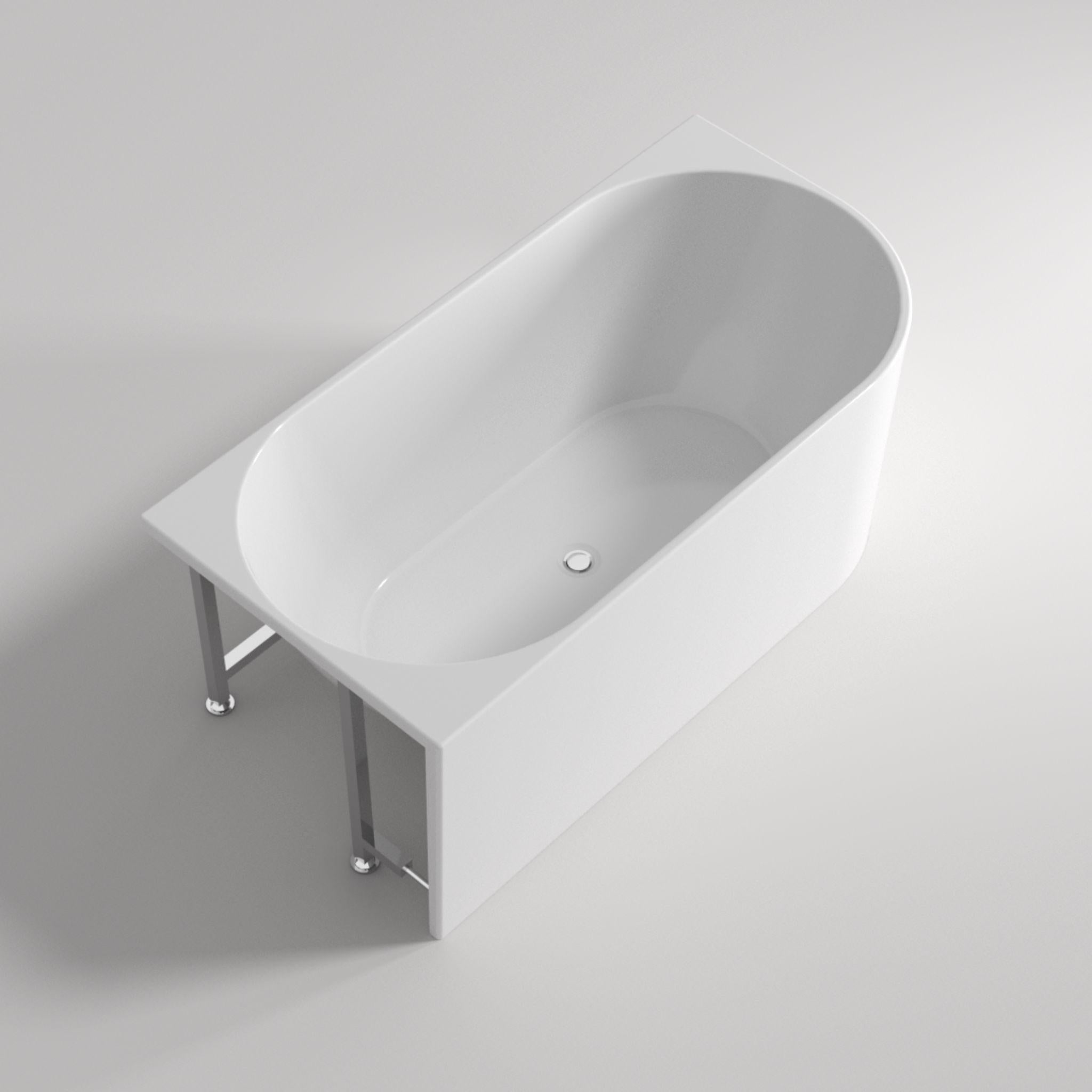 LUKKA BINGIE SKIRT LEFT CORNER BATHTUB GLOSS WHITE (AVAILABLE IN 1400MM, 1500MM AND 1700MM)