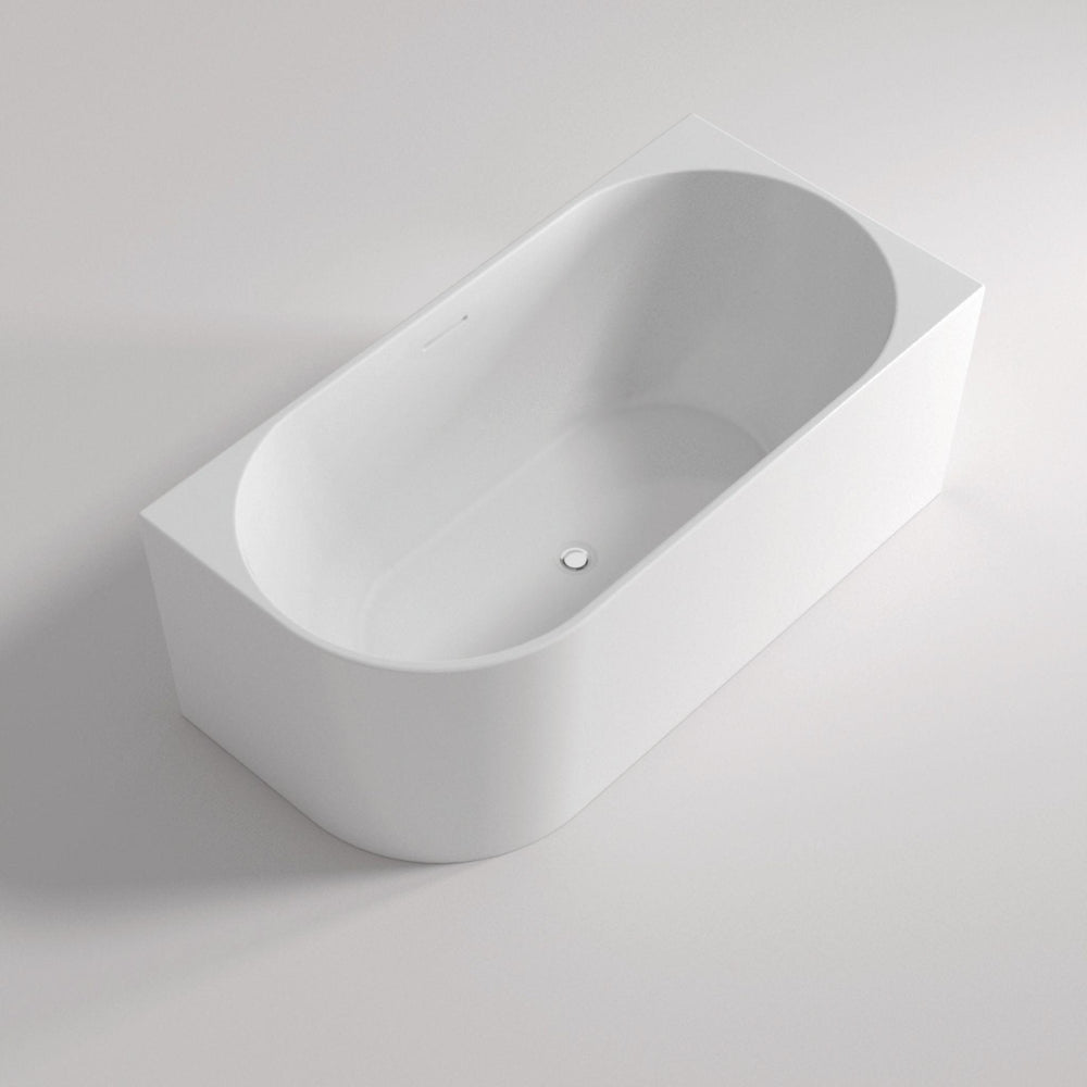 LUKKA BINGIE SKIRT RIGHT CORNER BATHTUB OVERFLOW GLOSS WHITE (AVAILABLE IN 1400MM, 1500MM AND 1700MM)