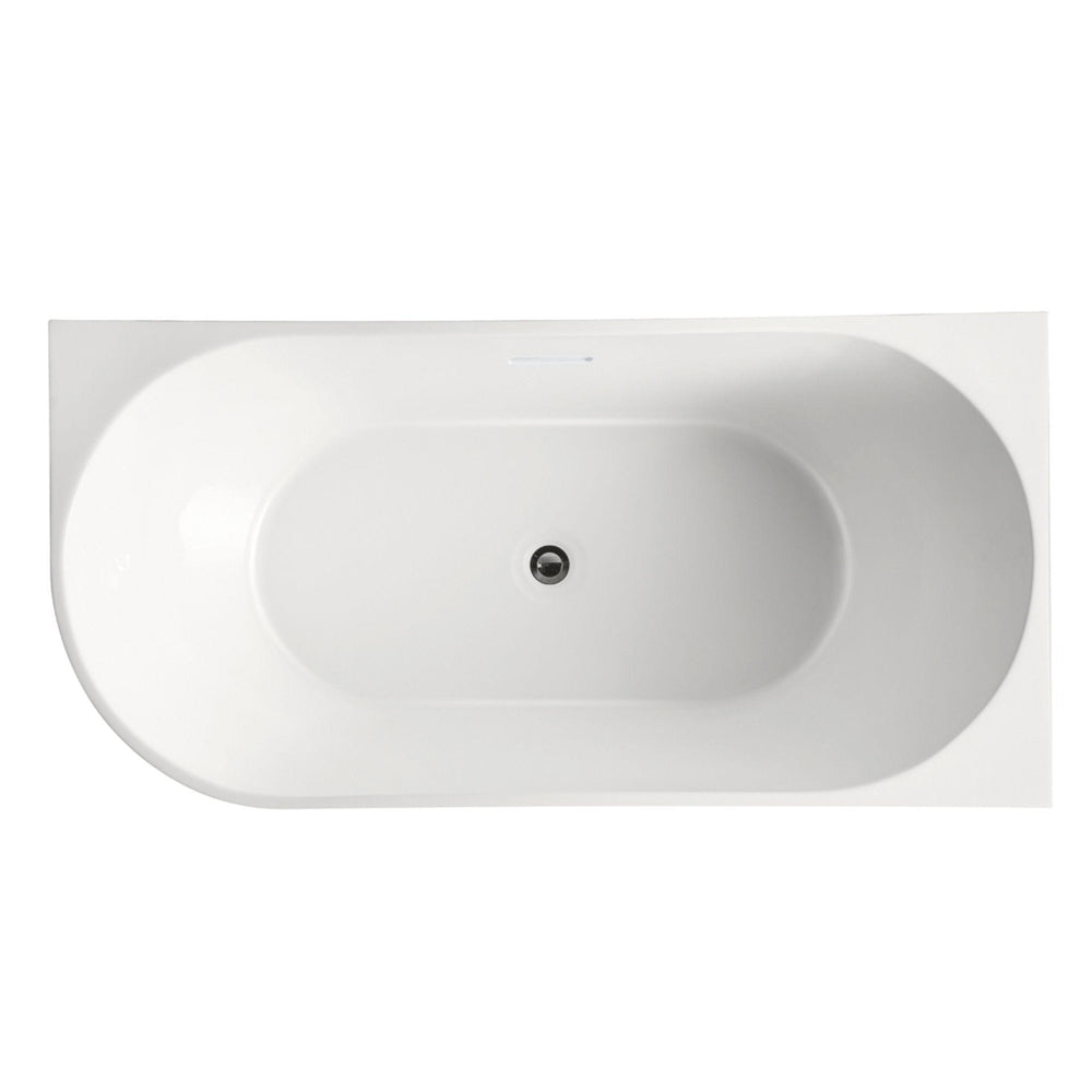 LUKKA BINGIE SKIRT RIGHT CORNER BATHTUB OVERFLOW GLOSS WHITE (AVAILABLE IN 1400MM, 1500MM AND 1700MM)