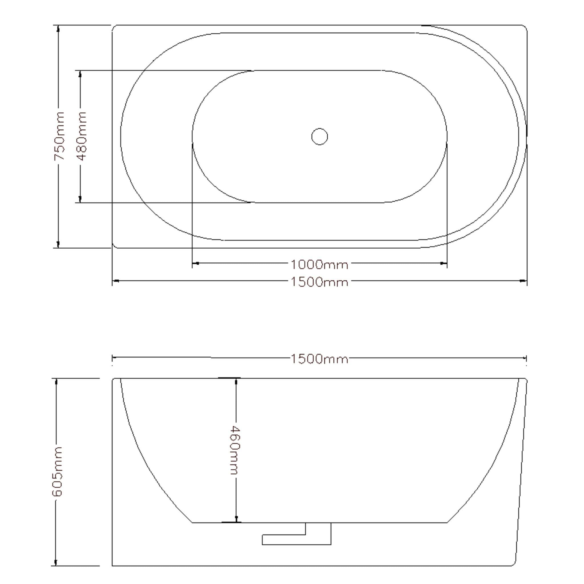 LUKKA BINGIE SKIRT LEFT CORNER BATHTUB GLOSS WHITE (AVAILABLE IN 1400MM, 1500MM AND 1700MM)