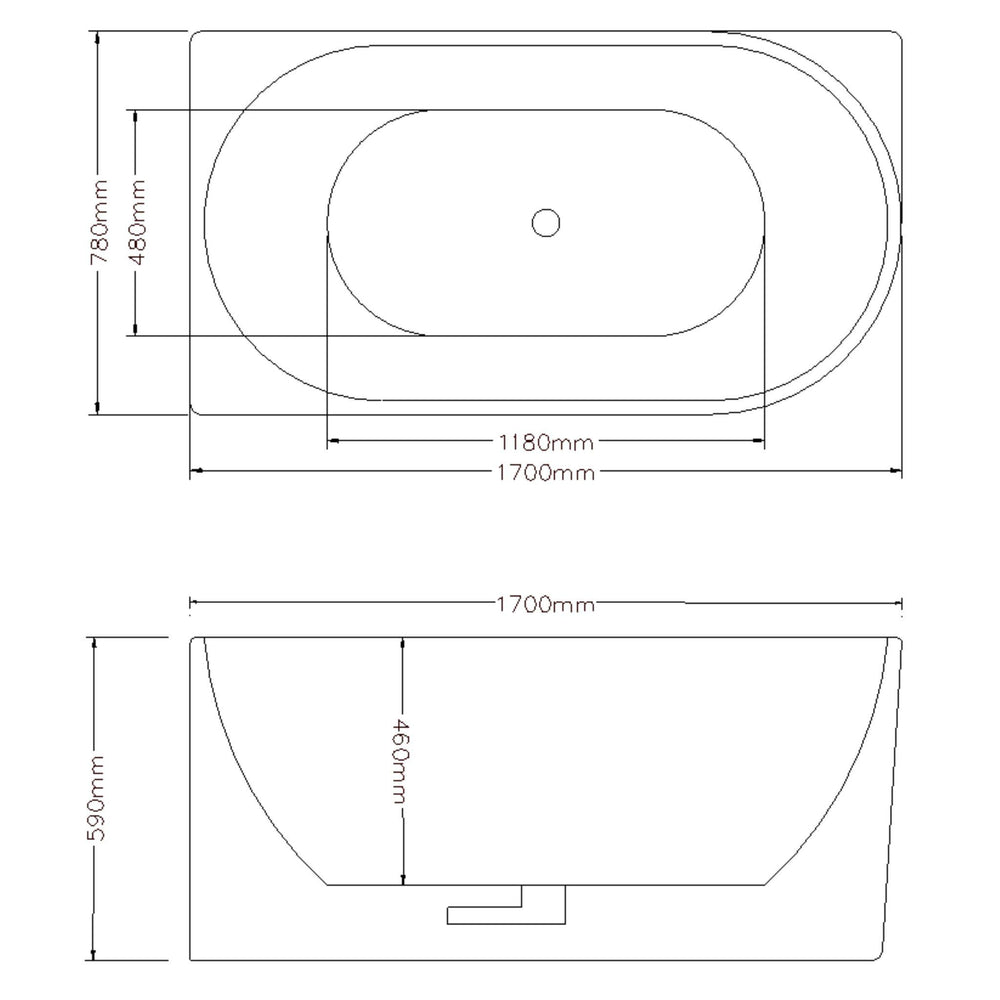 LUKKA BINGIE SKIRT LEFT CORNER BATHTUB GLOSS WHITE (AVAILABLE IN 1400MM, 1500MM AND 1700MM)