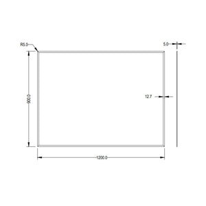 LUKKA RECTTA RECTANGULAR FRAMELESS BEVEL EDGE PLAIN MIRROR 1200X900MM