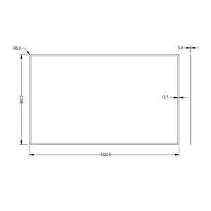 LUKKA RECTTA RECTANGULAR FRAMELESS BEVEL EDGE PLAIN MIRROR 1500X900MM