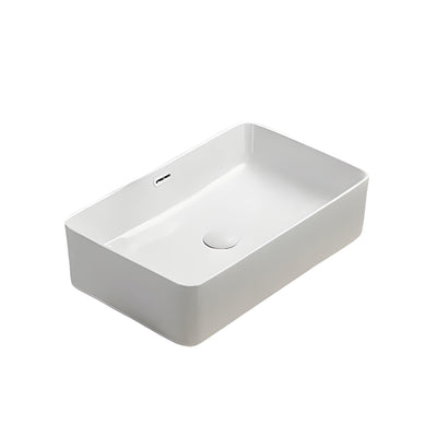 LUKKA CRETE ABOVE COUNTER BASIN GLOSS WHITE 555MM
