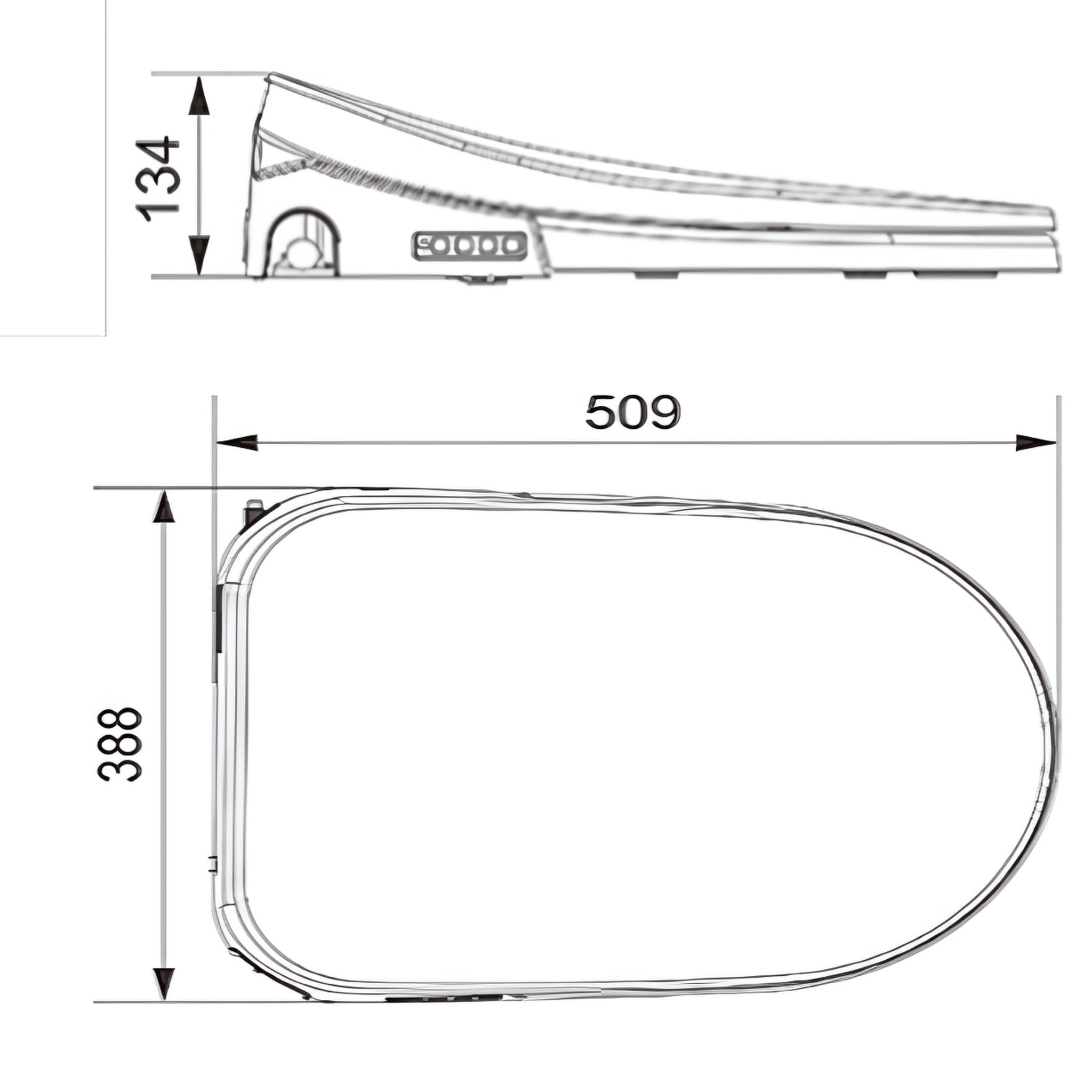 LUKKA CHIOS BIDET WITH SIDE CONTROL GLOSS WHITE