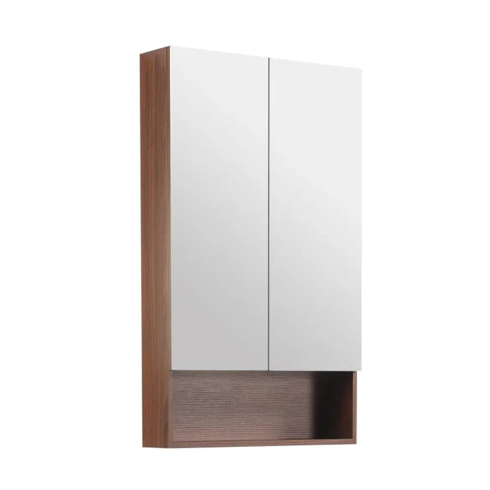 LUKKA CLARK MOCHA OAK MATTE MIRROR SHAVING CABINET 600MM
