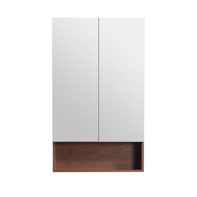 LUKKA CLARK MOCHA OAK MATTE MIRROR SHAVING CABINET 600MM