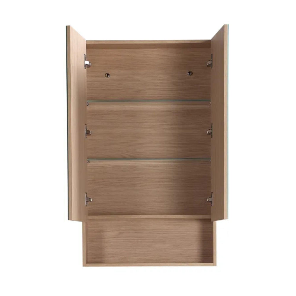 LUKKA CLARK SANDY OAK MATTE MIRROR SHAVING CABINET 600MM