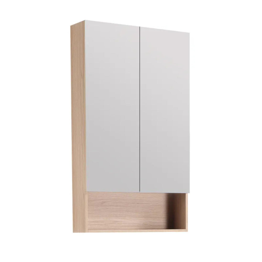 LUKKA CLARK SANDY OAK MATTE MIRROR SHAVING CABINET 600MM