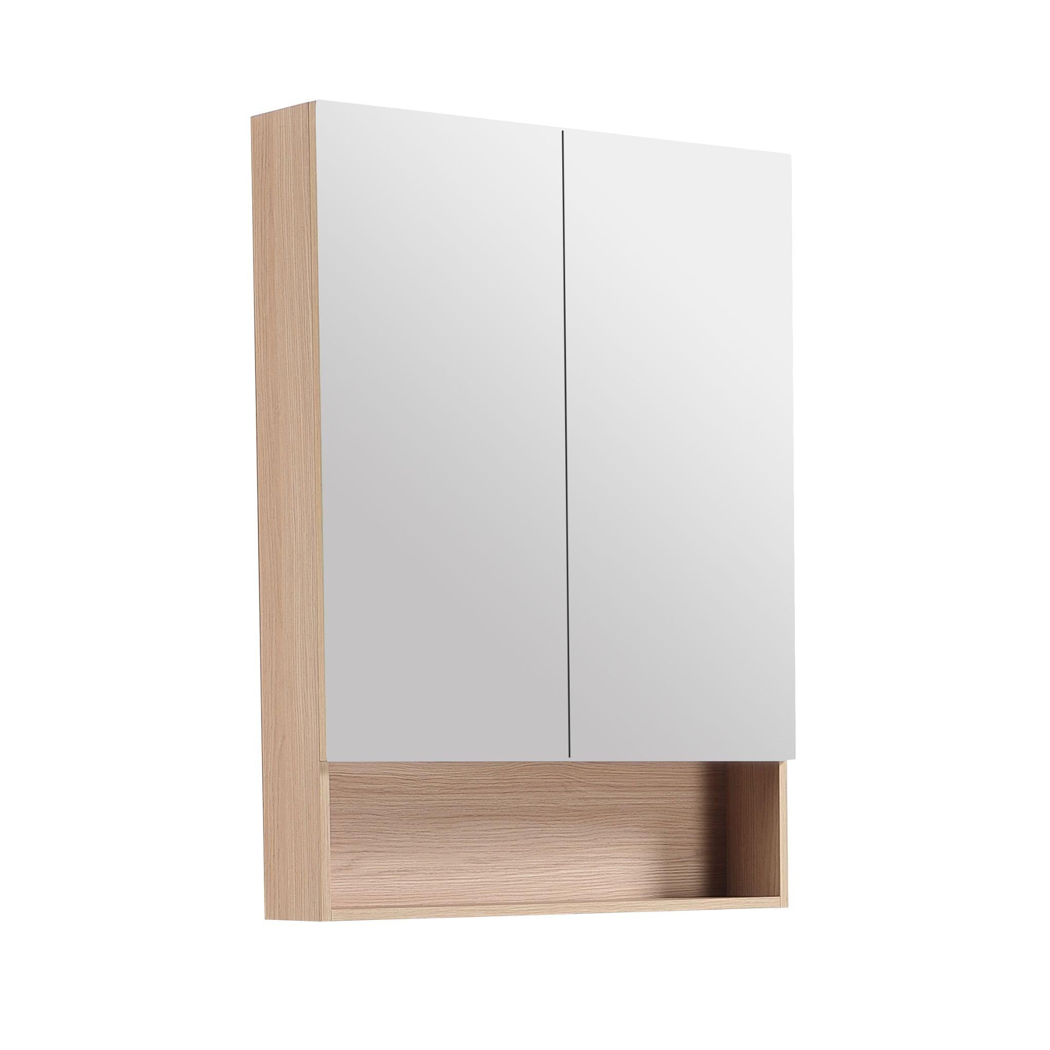 LUKKA CLARK SANDY OAK MATTE MIRROR SHAVING CABINET 750MM