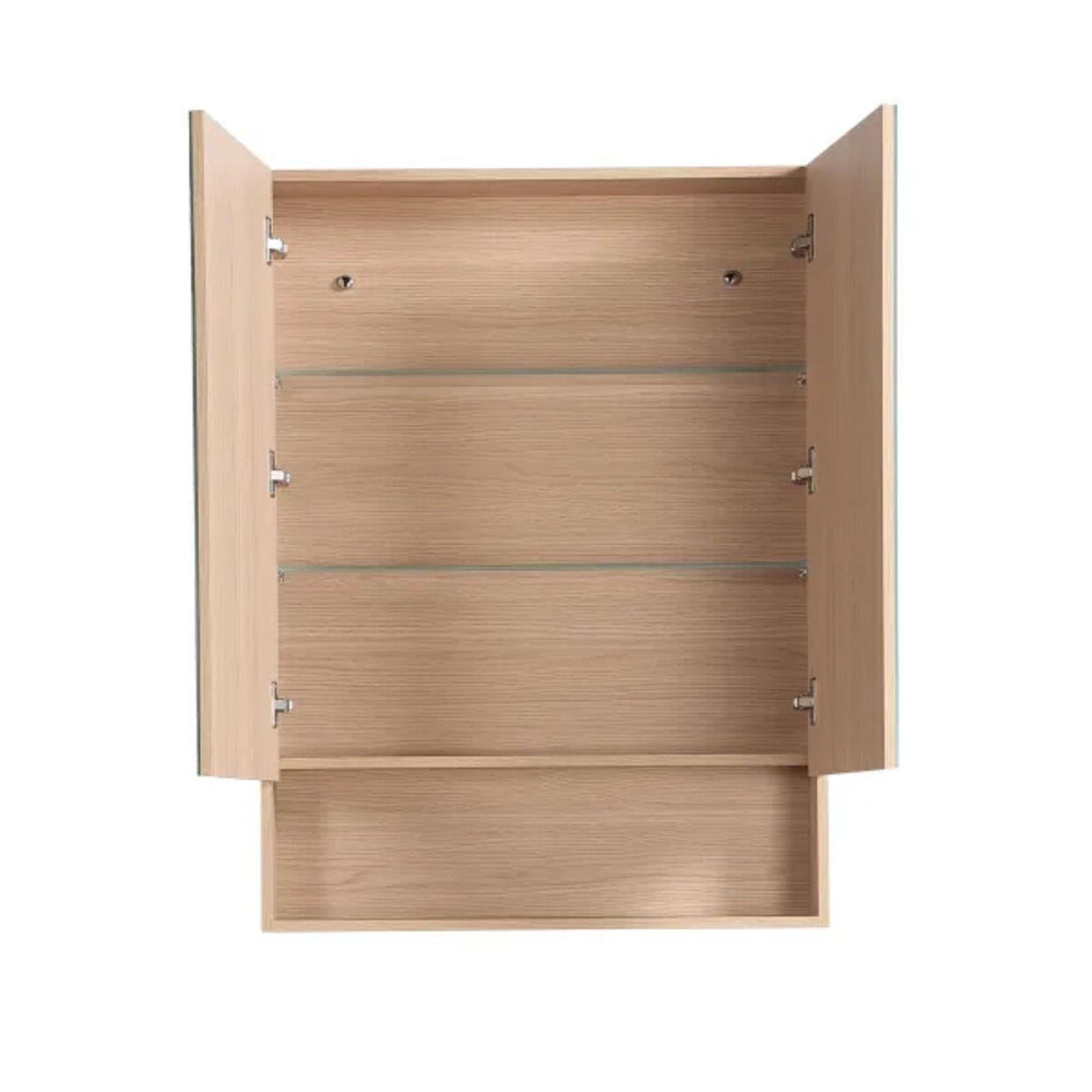 LUKKA CLARK SANDY OAK MATTE MIRROR SHAVING CABINET 750MM