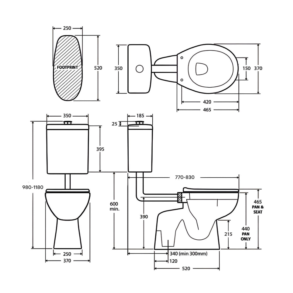 LUKKA CARRIDA CARE TOILET SUITE WHITE