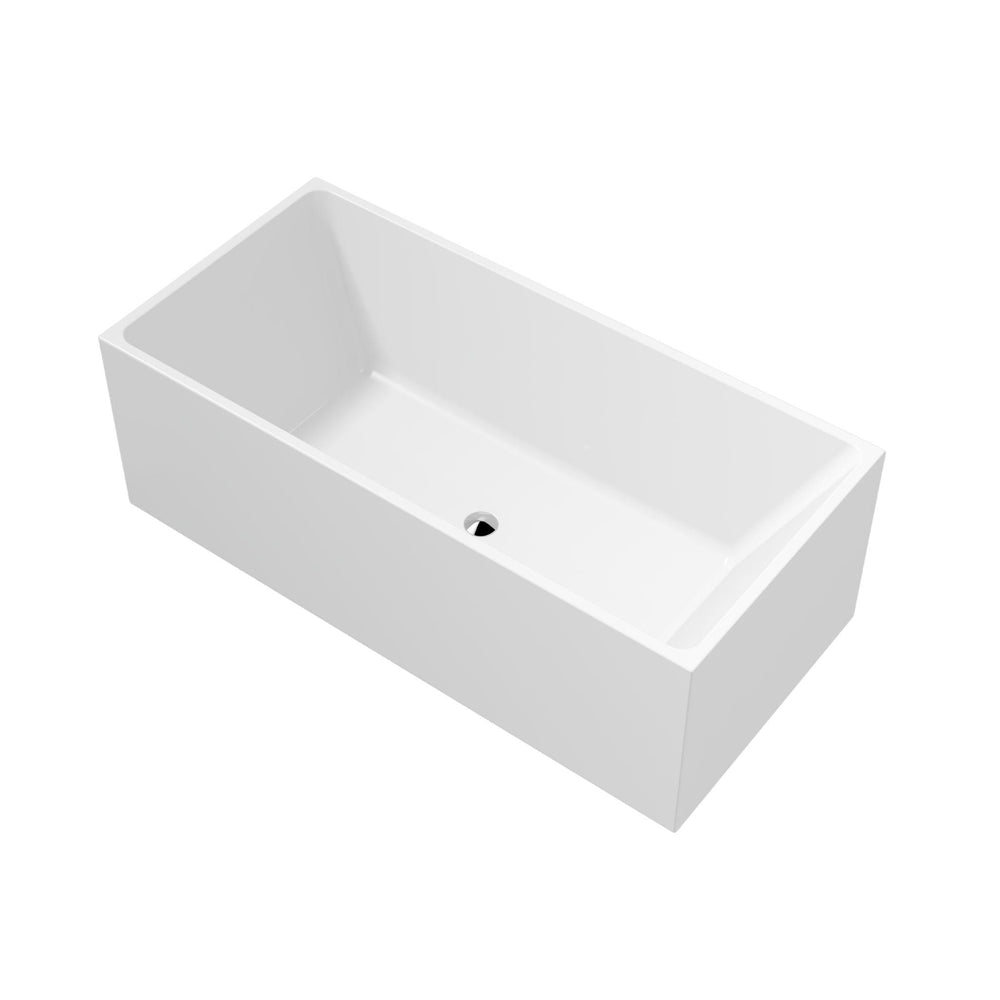 LUKKA CRETE MULTIFIT FREESTANDING BATHTUB GLOSS WHITE (AVAILABLE IN 1500MM AND 1700MM)